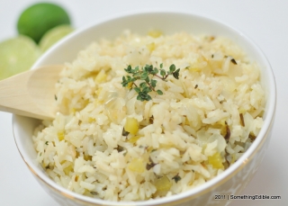 A side for every grilling occasion: Buttery Rice with Lemon Thyme and Lime.