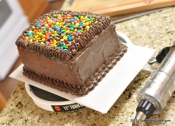 A Simple Method for Making a Four-Layer Chocolate Cake with One Pan.