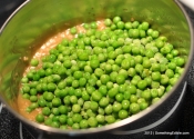 Simple Sunday Dinner Sides: Savory Steel Cut Oats with Peas.