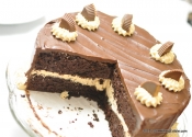 Because She’s Worth it: Triple Chocolate Peanut Butter Layer Cake.