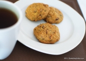 Nutrition under cover of baked good: Zucchini Cranberry Walnut Breakfast Cookies.