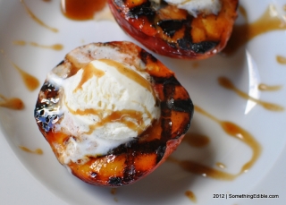 Tangy Cardamom Spiced Grilled Peaches